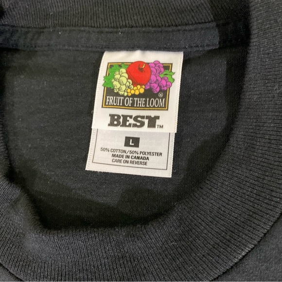 Vintage Classic Blank Fruit Of The Loom Best T-Shirt Single Stitched Size Large - Picture 4 of 9